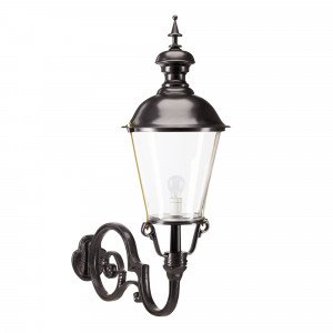1275 Buitenlamp Amstel XL – Klassieke wandlamp met koperen details 