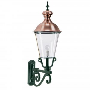 1276 Buitenlamp Notaris XL – Klassieke wandlamp met koperen details 