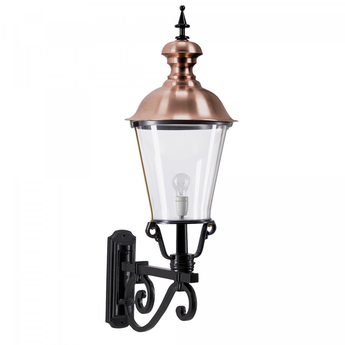 De Notaris is een gevelarmatuur met een luxe exclusieve uitstraling, mede door het chroom deksel.