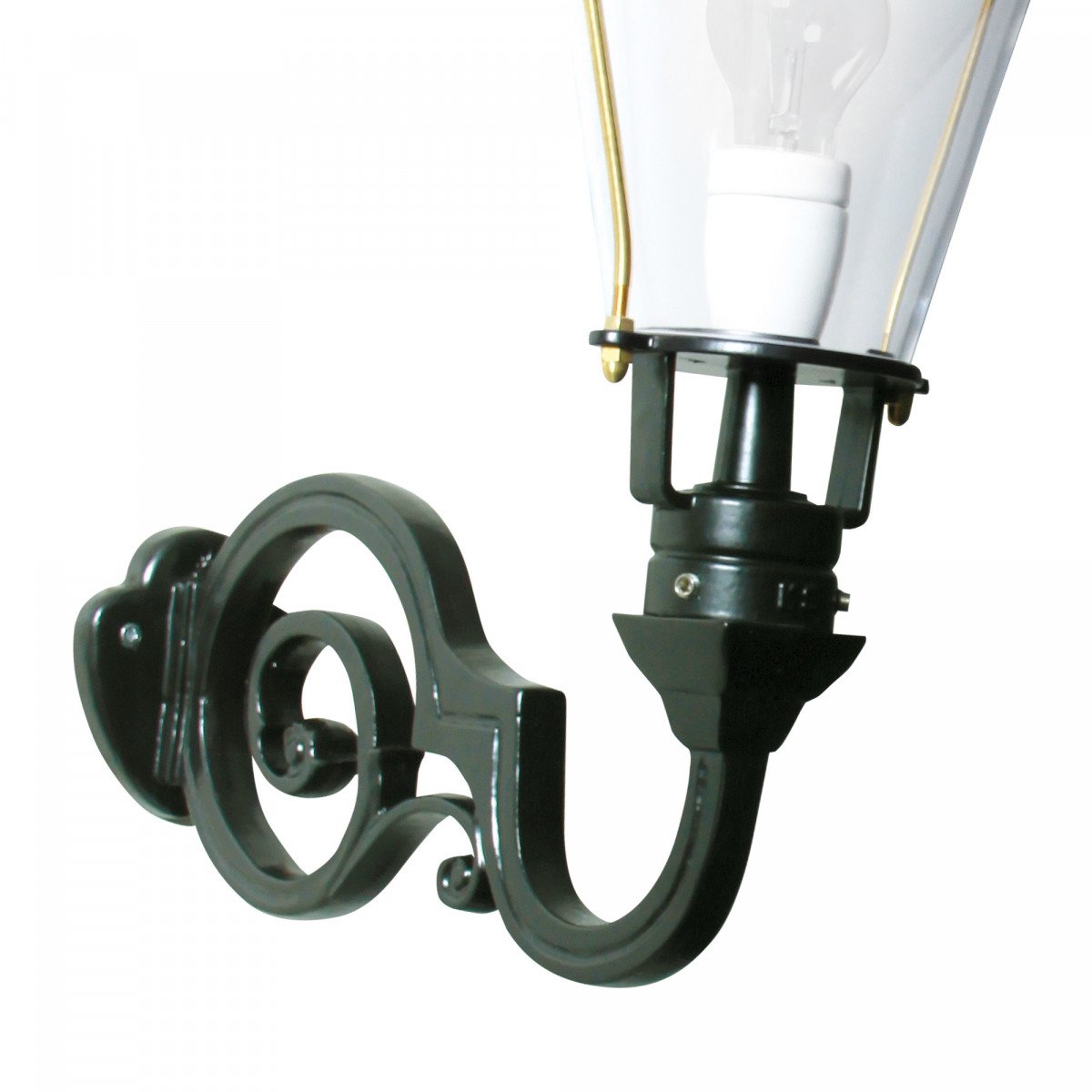 1291 Buitenlamp Amstel M – Klassieke wandlamp met koperen details 