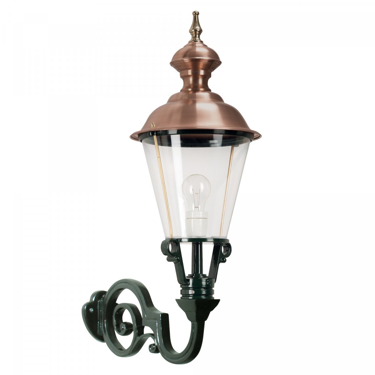 Buitenlamp Amstel L – Klassieke wandlamp met koperen details 