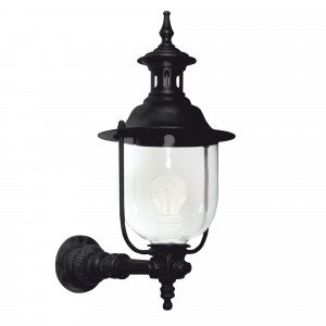 Klassieke wandlamp Lindau L aluminium zwart Klassieke wandlamp Lindau L aluminium zwart