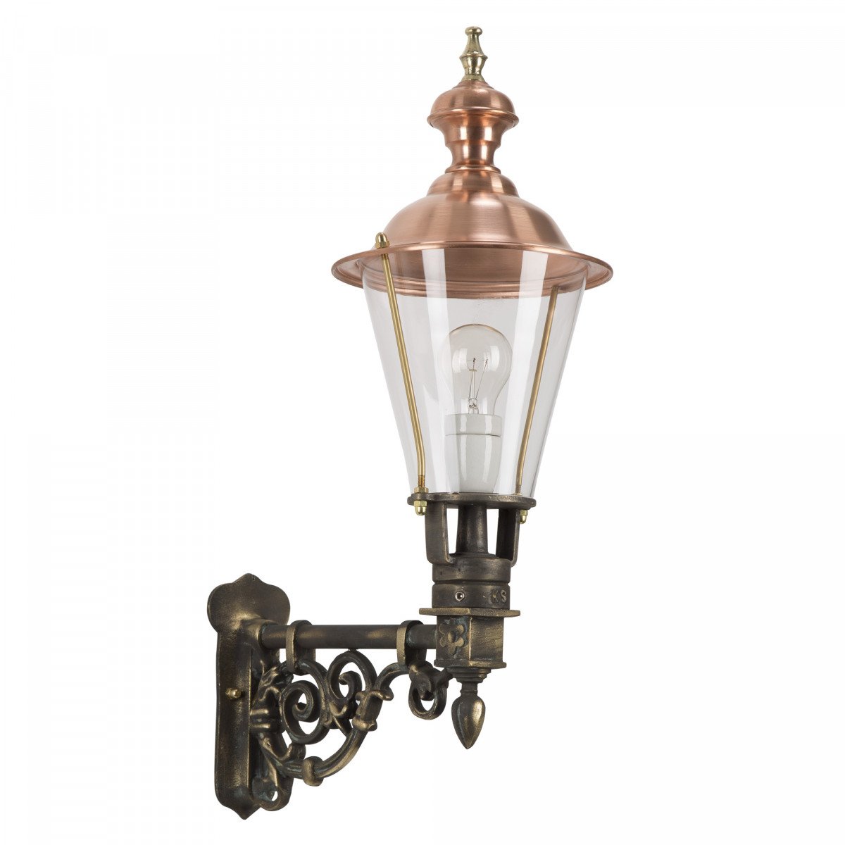 7219 Buitenlamp Waldburg – Klassieke wandlamp met koperen en bronzen details 