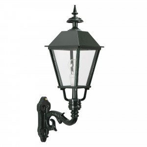 Muurlamp Essen M in klassieke stijl met vierkante kap en sierlijke wandarm. Muurlamp Essen M in klassieke stijl met vierkante kap en sierlijke wandarm.