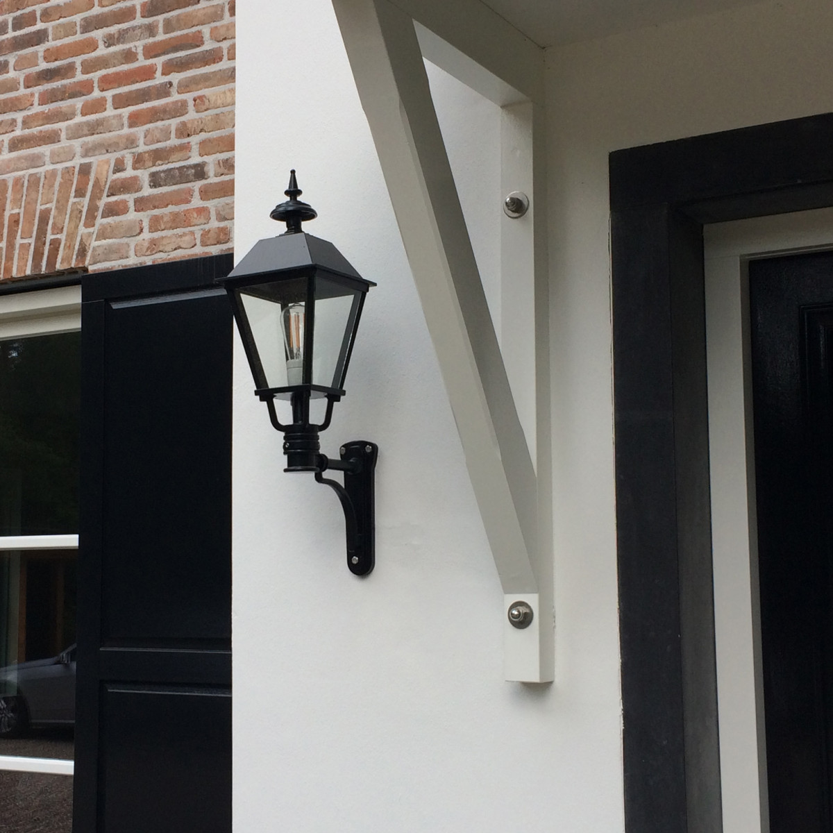 buitenverlichting, klassieke buitenlamp Bergen M, klassiek vierkant, gevelverlichting, gevellamp, handgemaakte muurlamp, originele kwaliteitsverlichting van KS Verlichting