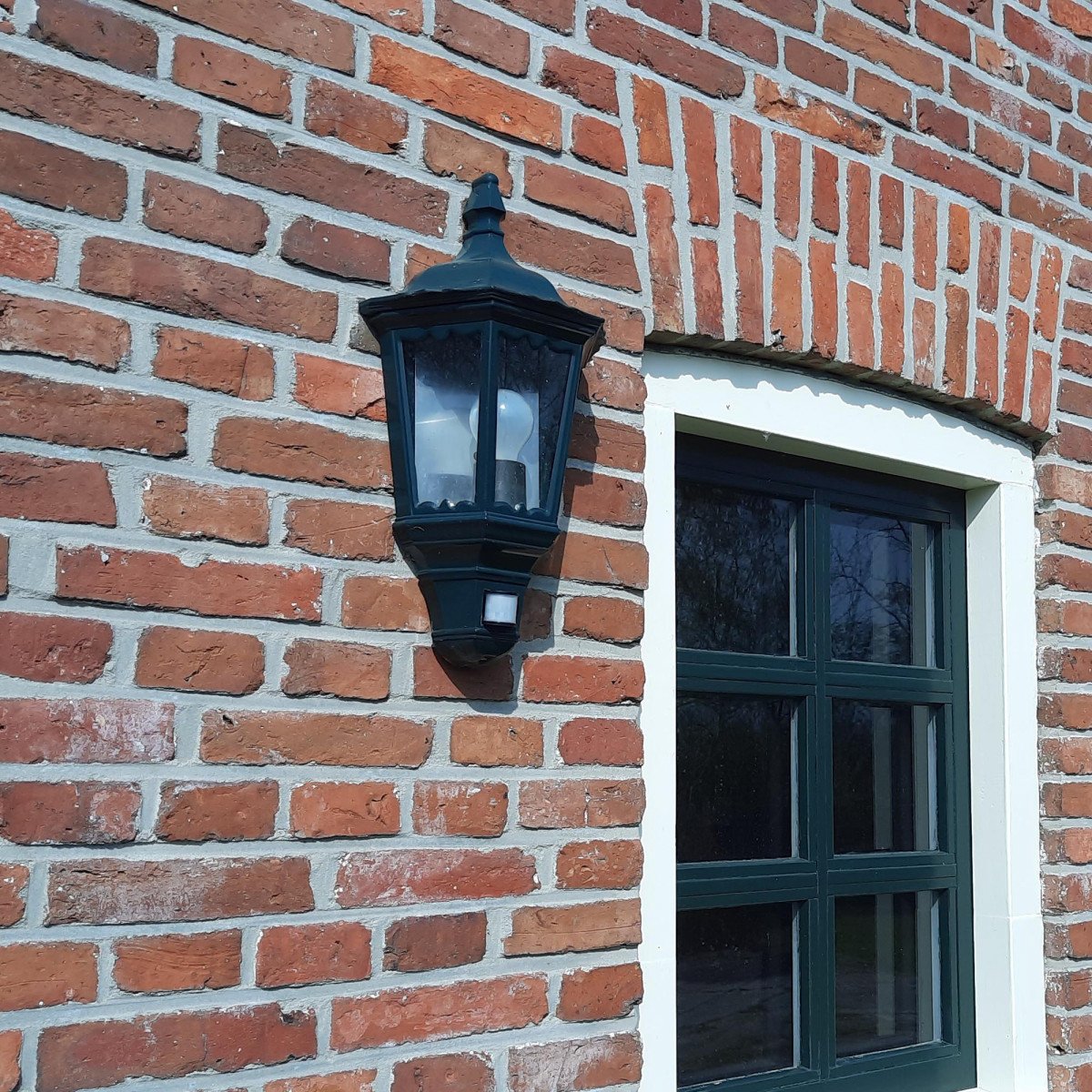 Buitenlamp Ancona plat met sensor