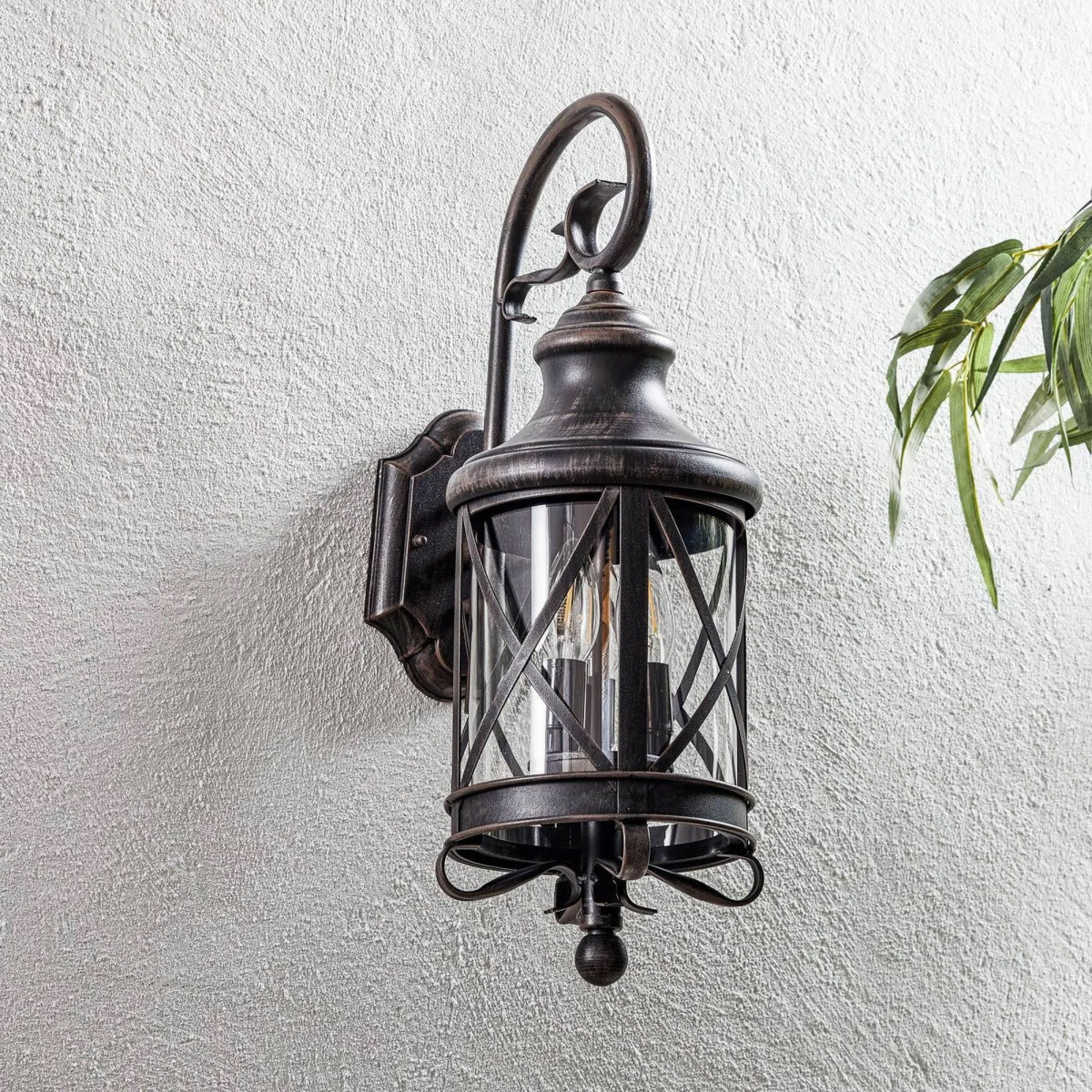 buitenlamp romantica rustiek bruine muurlamp voor buiten in een klassiek landelijke stijl van KS Verlichting