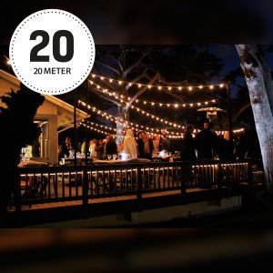 Feestverlichting LED Patio 20 helder - 20 meter / 24 fittingen Feestverlichting LED Patio 20 helder - 20 meter / 24 fittingen