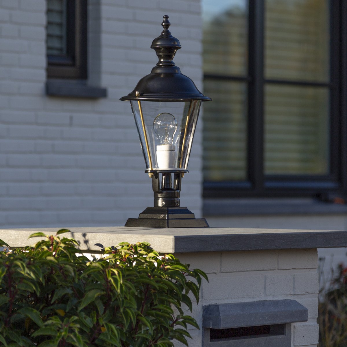 Klassieke lantaarnkap, rond met koper deksel, orginele KS kwaliteitsverlichting