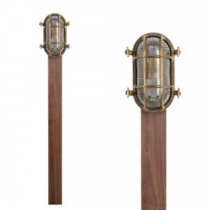 Bronzen nautische scheepslamp op sokkel nautic 3 Bronzen nautische scheepslamp op sokkel nautic 3