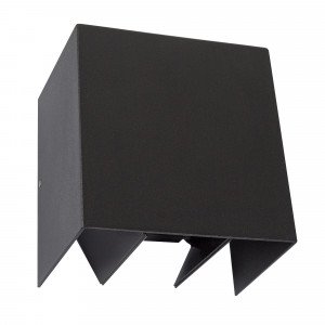 Up Down wandspot met geïntegreerd led, rechthoekige aluminium buitenwandlamp met een zwarte finish, lichtbundels zijn verstelbaar d.m.v. shutters Up Down wandspot met geïntegreerd led, rechthoekige aluminium buitenwandlamp met een zwarte finish, lichtbundels zijn verstelbaar d.m.v. shutters