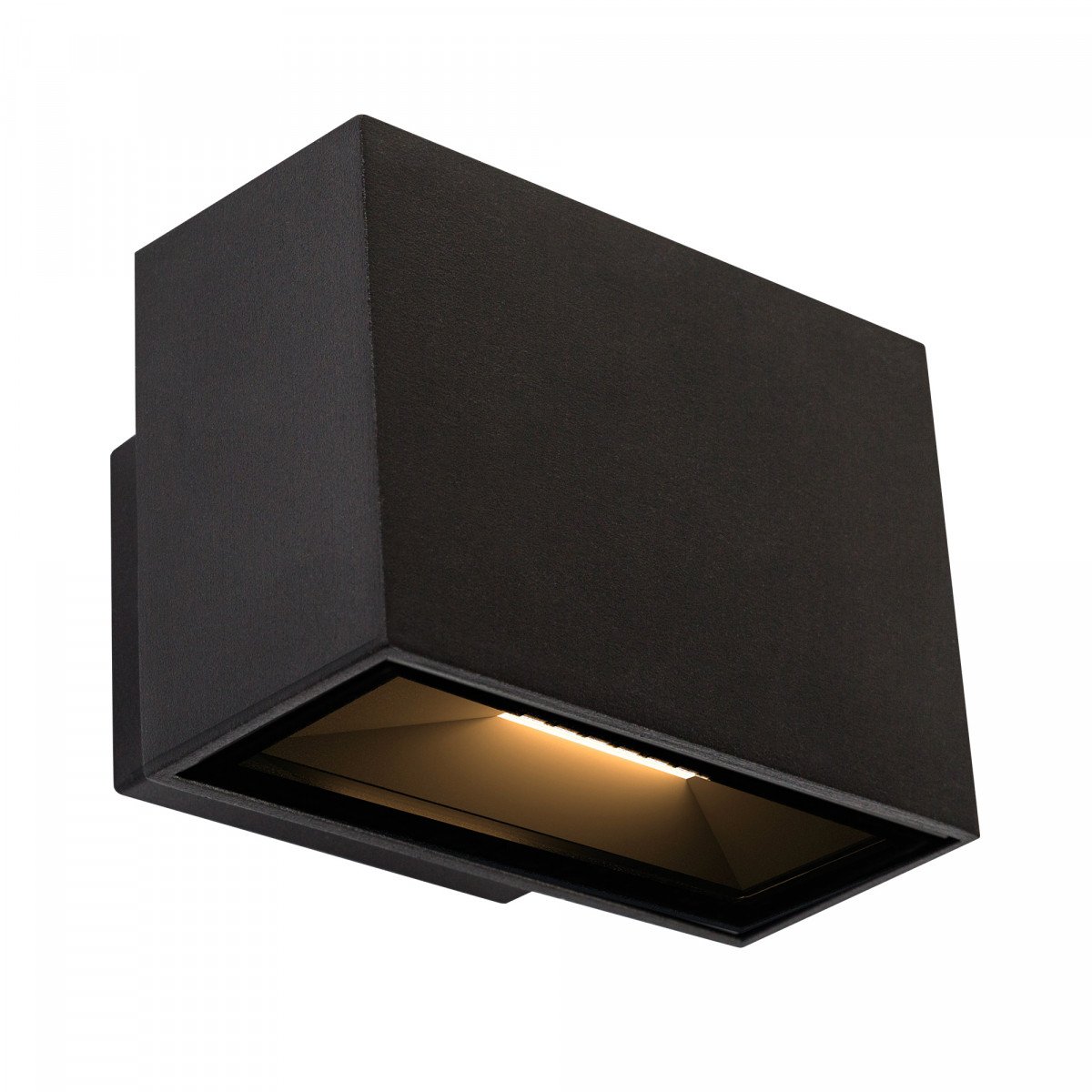 LED Gevelspot Segment Small een prachtige compacte stijlvolle aluminium LED wandspot met zwarte finish, weerbestendig en duurzame buitenverlichting van KS Verlichting