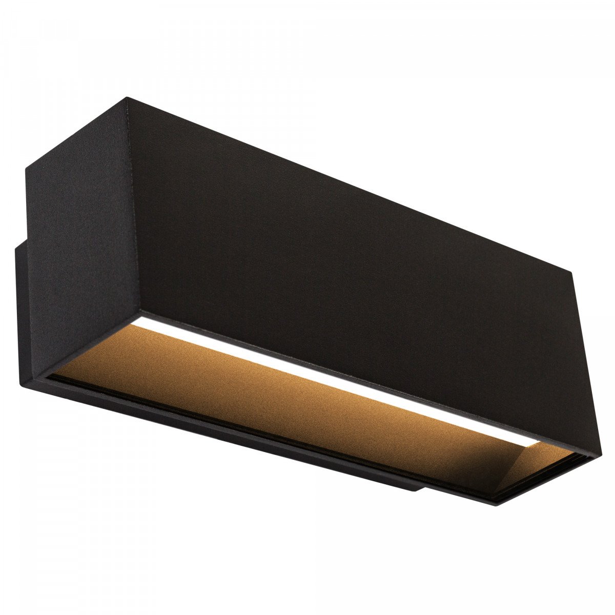 Muurspot Segment medium, LED gevelverlichting, up and downlighter, zwart