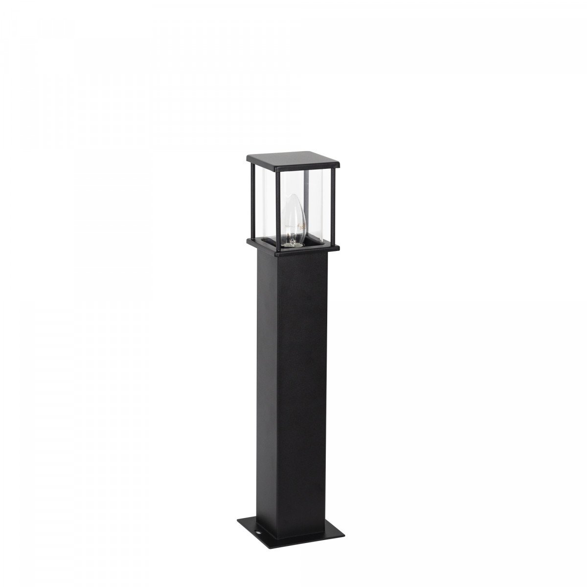 De Astro Terras 2, een compacte strak vormgegeven RVS tuinlamp met mat zwarte poedercoating
