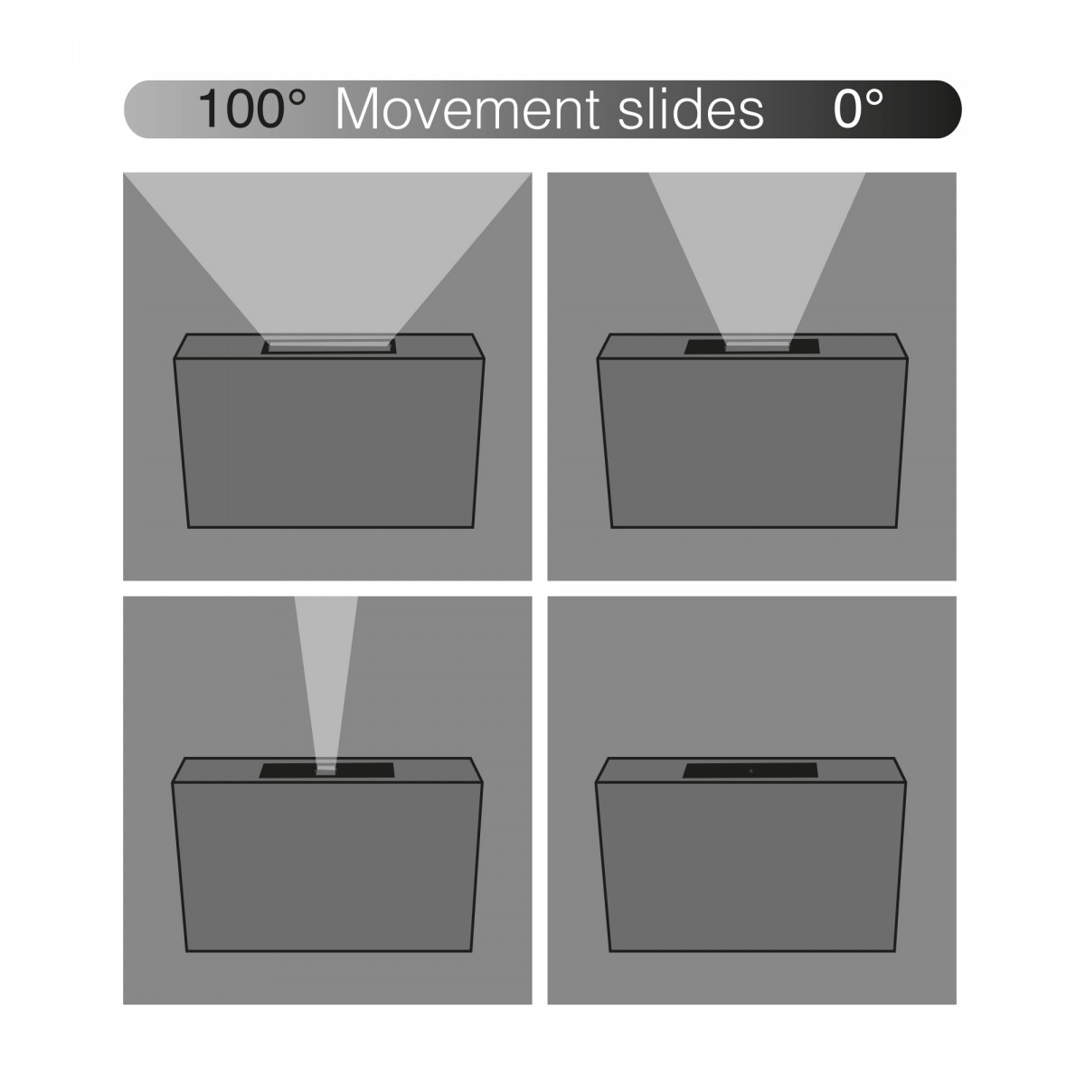 Flatliner wandlamp zwart aluminium, instelbare up & down buitenlamp met vaste LED en strak gevellichtbeeld.