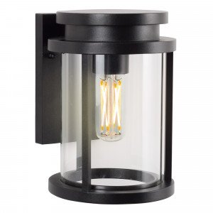 7603 Sydney M, Strakke ronde muurlamp zwart 7603 Sydney M, Strakke ronde muurlamp zwart