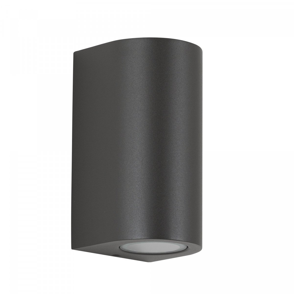 Noa wandlamp antraciet RVS, compacte up- en downlighter voor buiten met dubbele GU10 fitting