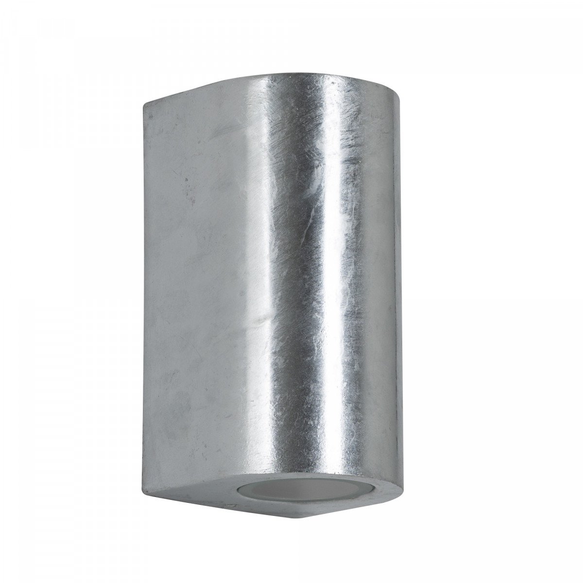 Noa wandlamp verzinkt staal, up- en downlighter voor buiten met dubbele GU10 fitting en gegalvaniseerde afwerking. 
