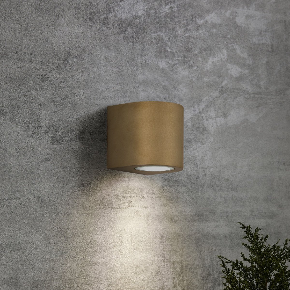 Buitenverlichting muurlamp noa uitvoering messing