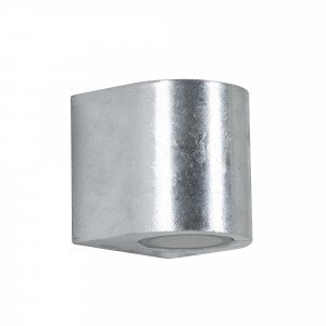 Noa wandlamp verzinkt staal, compacte buitenlamp met GU10 fitting en zilvergrijze gegalvaniseerde afwerking. Noa wandlamp verzinkt staal, compacte buitenlamp met GU10 fitting en zilvergrijze gegalvaniseerde afwerking.