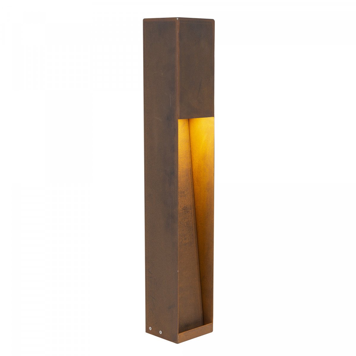 KS Verlichting Levi terras buitenlamp in corten kleur met moderne hoekige vormen