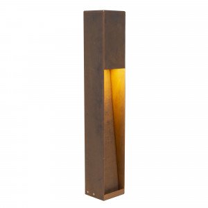 KS Verlichting Levi terras buitenlamp in corten kleur met moderne hoekige vormen KS Verlichting Levi terras buitenlamp in corten kleur met moderne hoekige vormen