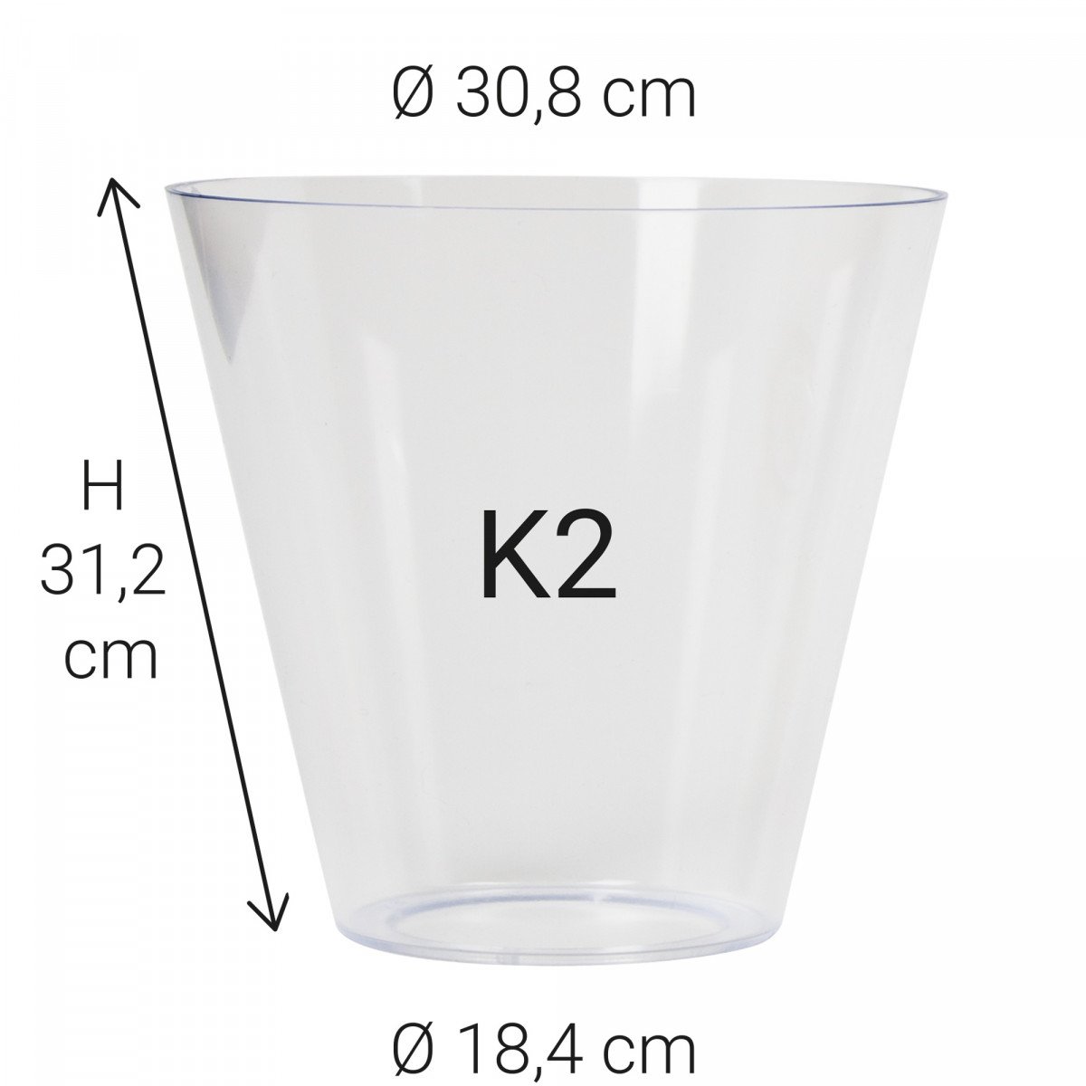 Glasbeker Echt Glas K2