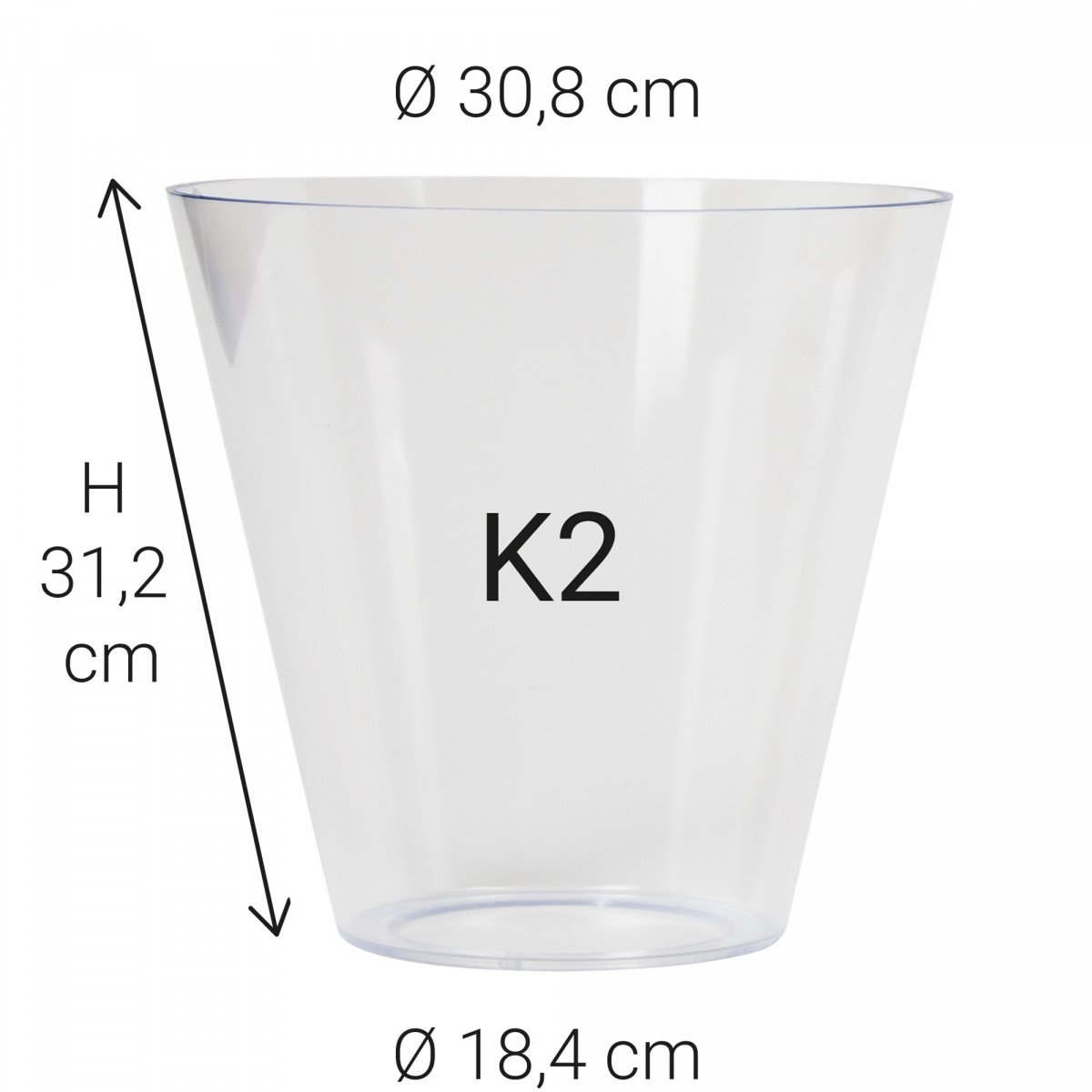 Glasbeker Echt Glas K2