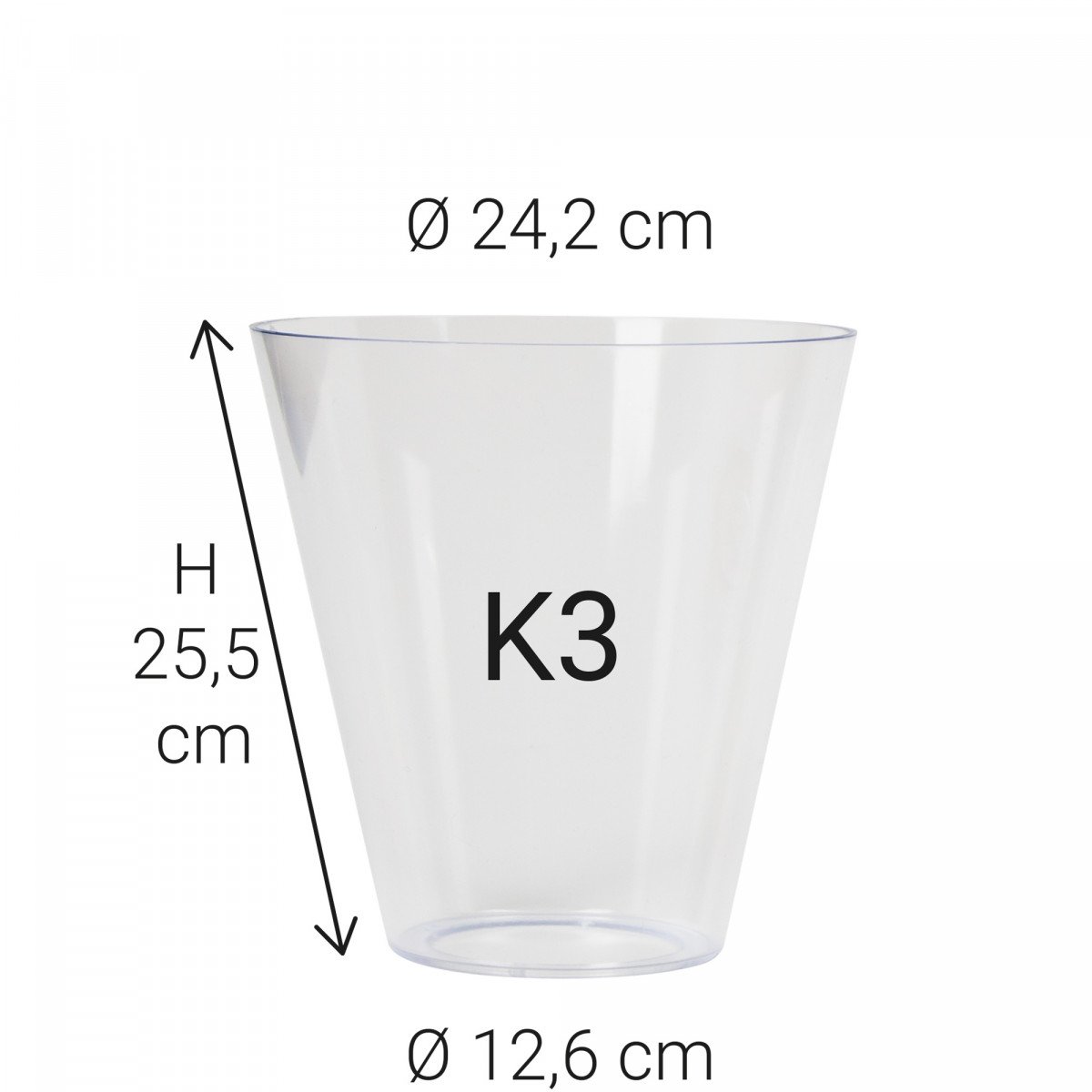 Glasbeker Echt Glas K3