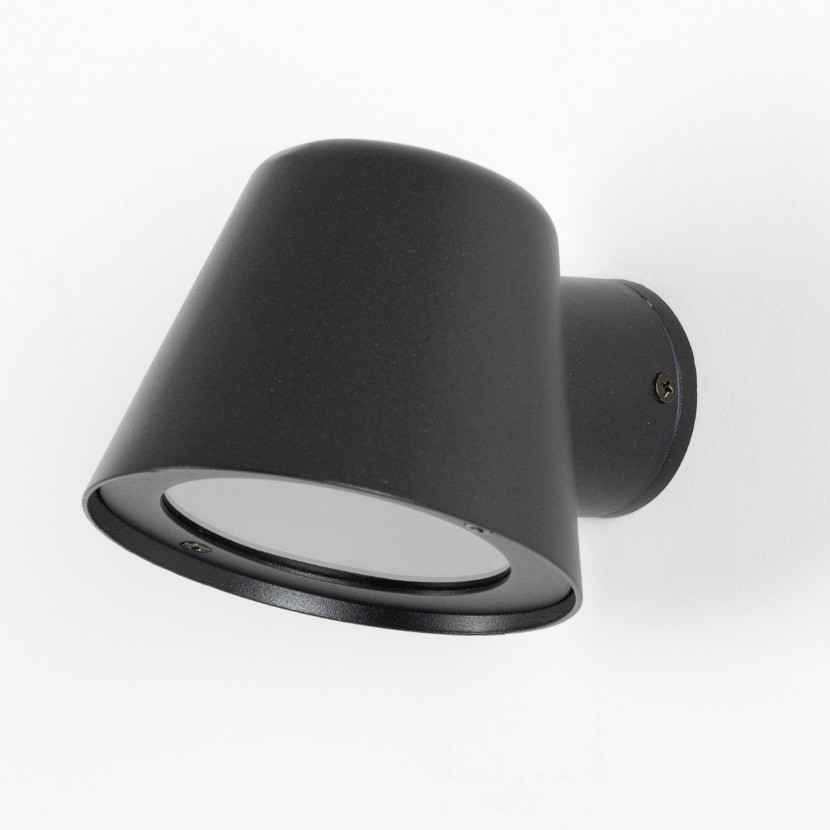 Muurspot Vita Cup matzwart, stoere stijlvol vormgegeven wandverlichting voor gefocust licht GU10 wandspot 