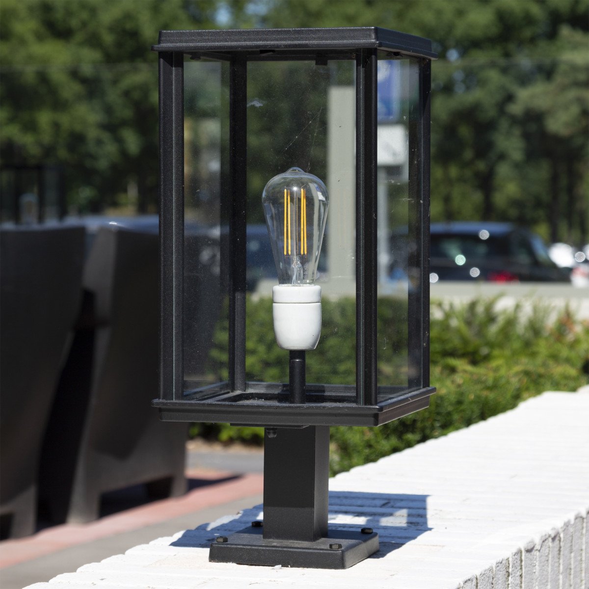 Strak klassieke buitenverlichting tuinlamp Capital sokkel ook geschikt als verlichting op een poer of zuil echte KS Verlichting