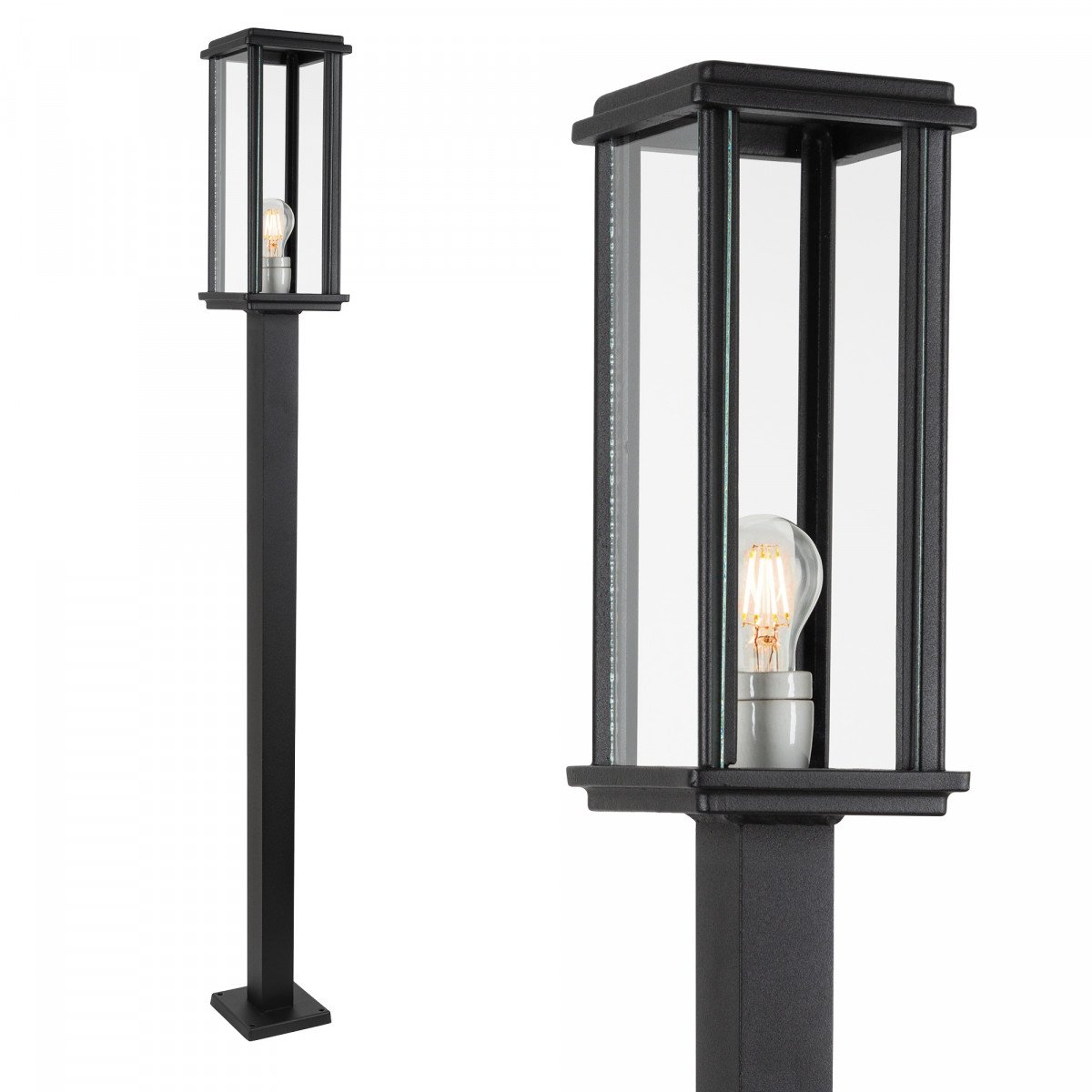 KS Verlichting buitenlamp Capital L Sokkel modern en strak in zwarte kleur