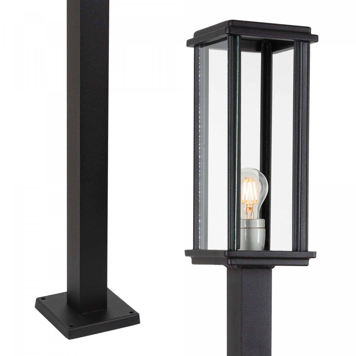 KS Verlichting buitenlamp Capital L Sokkel modern en strak in zwarte kleur