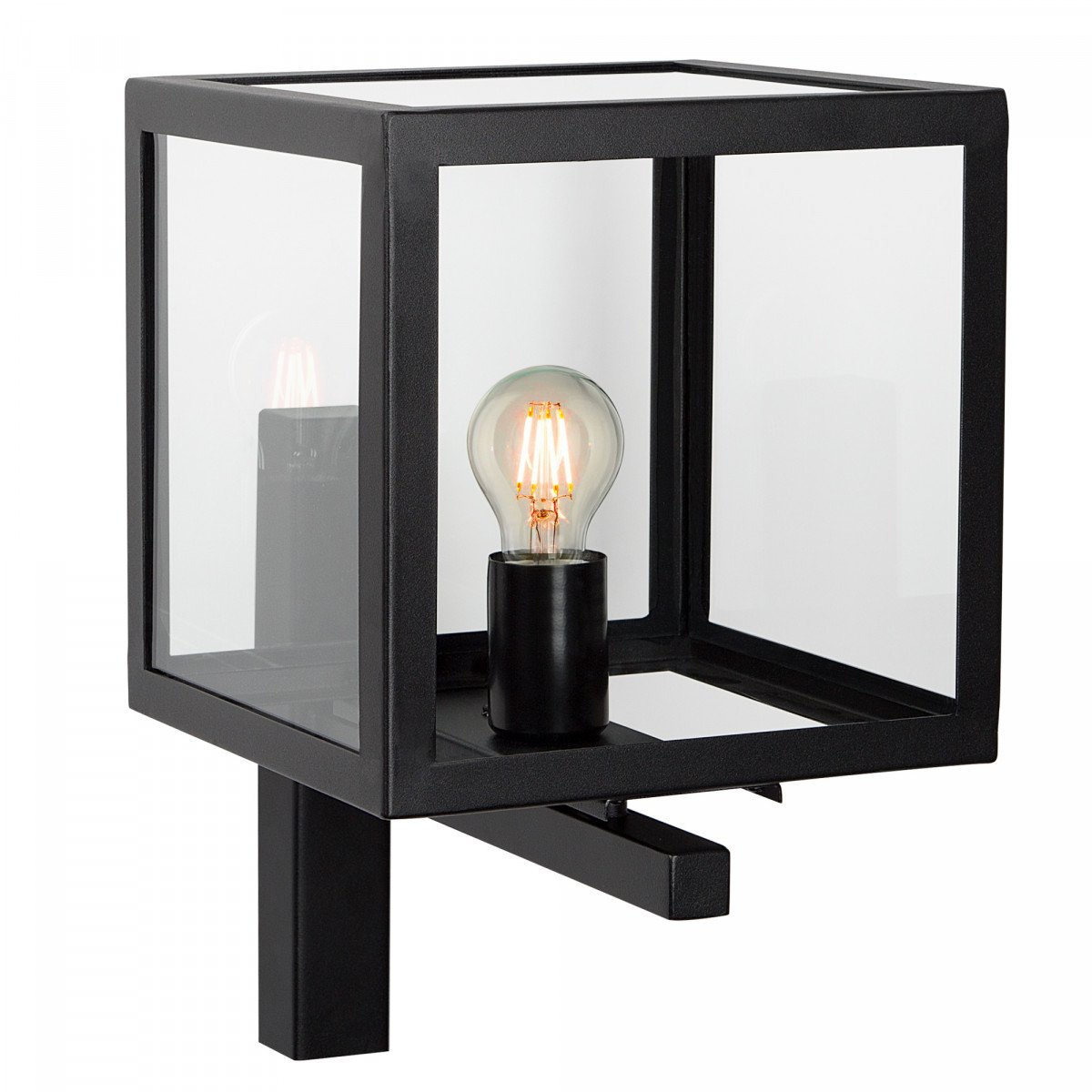 7274D4 Buitenlamp Loosdrecht – Strakke wandlamp met heldere beglazing 