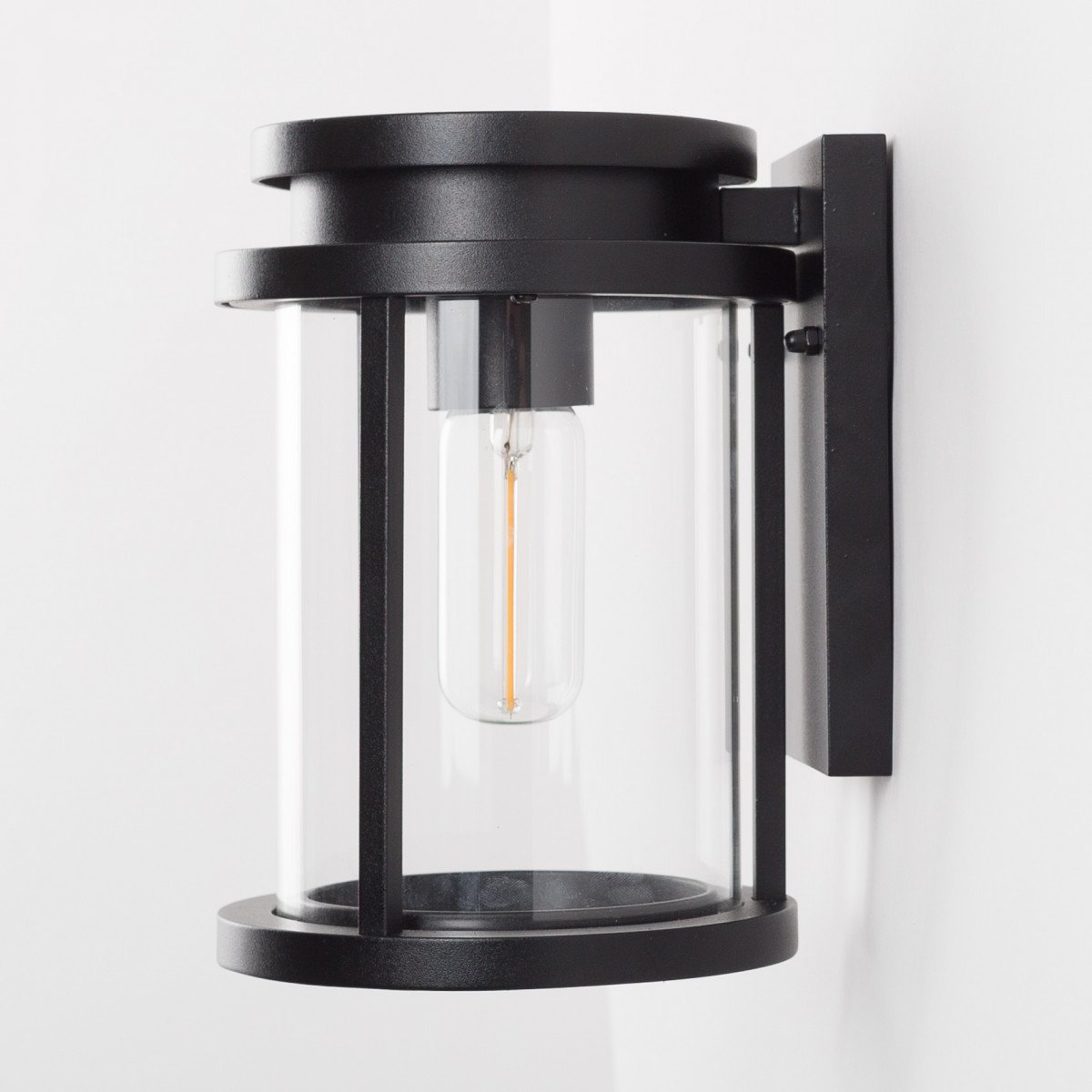 7603 Sydney M, Strakke ronde muurlamp zwart