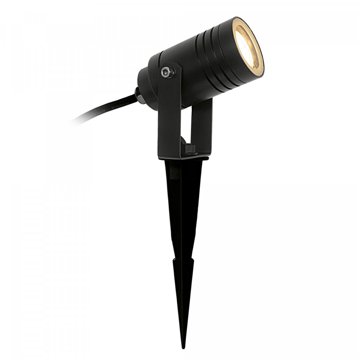 Tuinspot Beamy S zwart met grondspie snoer en stekker gemakkelijk te plaatsen tuinverlichting van KS Verlichting 