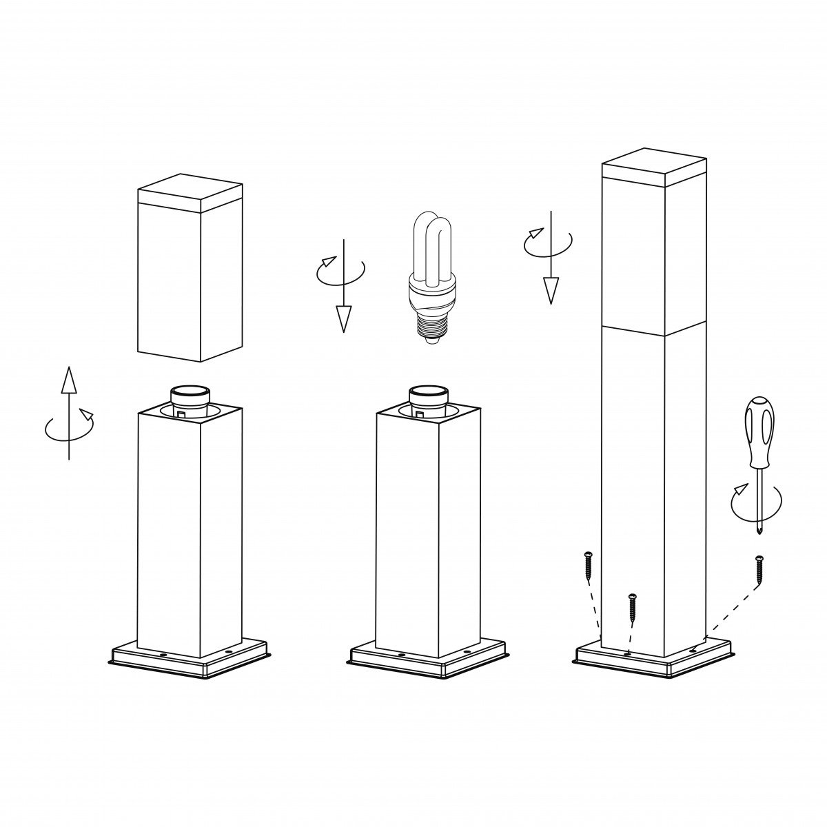 Tuinlamp Stein zwart 