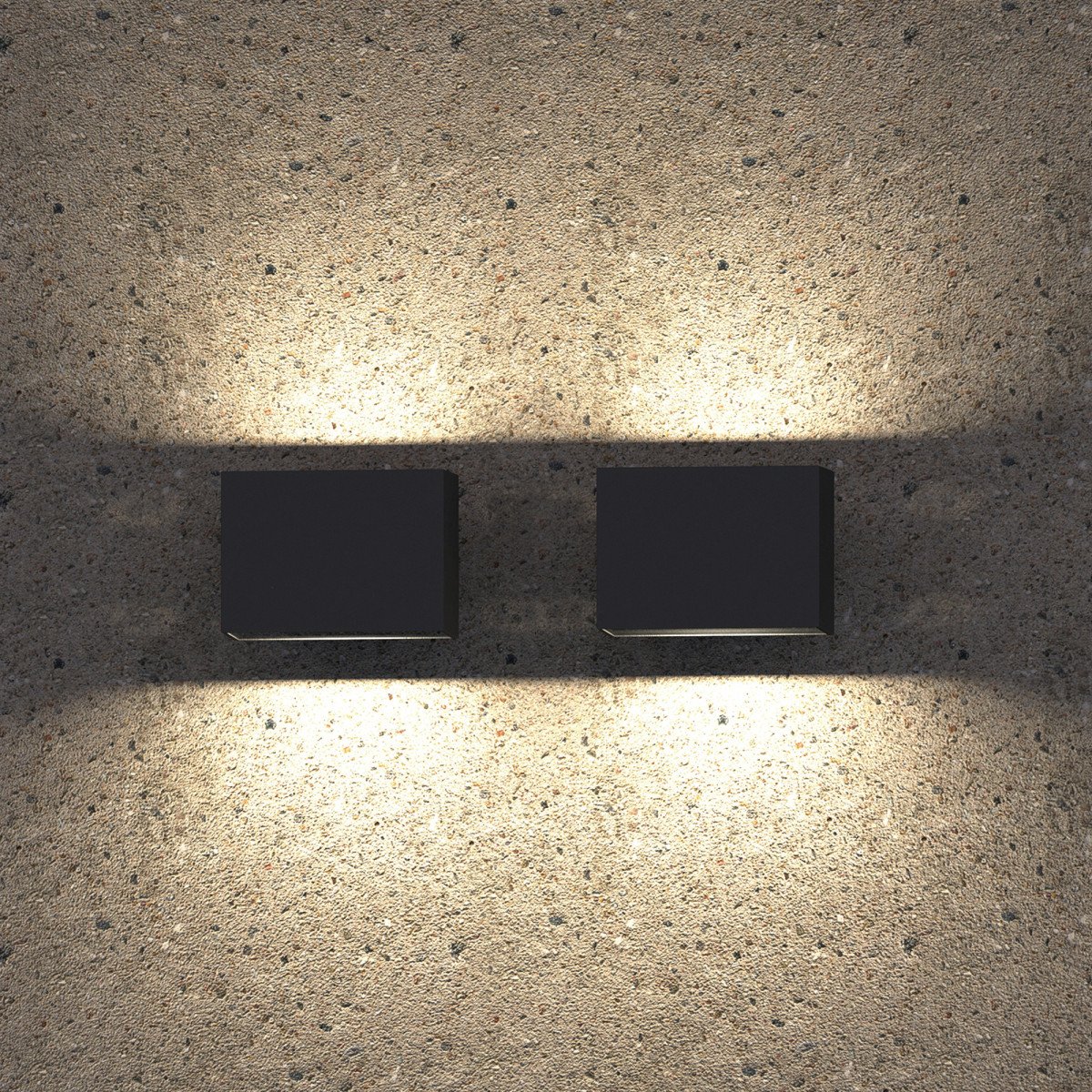 LED Gevelspot Segment Small een prachtige compacte stijlvolle aluminium LED wandspot met zwarte finish, weerbestendig en duurzame buitenverlichting van KS Verlichting