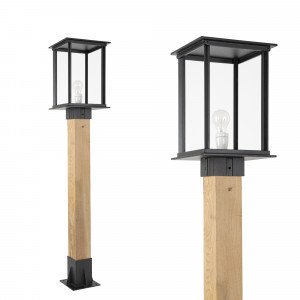 Capital XXL WOOD Sokkel buitenlamp zwart strakke tuinverlichting Capital XXL WOOD Sokkel buitenlamp zwart strakke tuinverlichting
