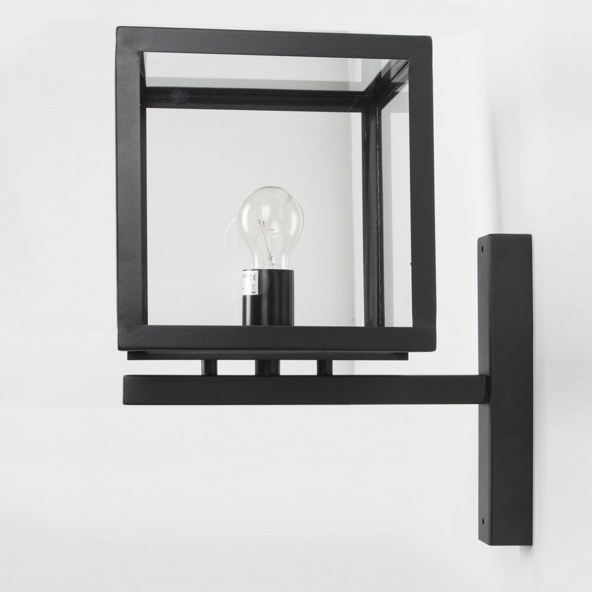 7274D4 Buitenlamp Loosdrecht – Strakke wandlamp met heldere beglazing 
