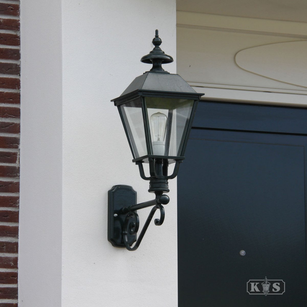 buitenverlichting, klassieke buitenlamp Mijdrecht L, een strak klassiek landelijke buitenlamp, gevellantaarn van KS Verlichting