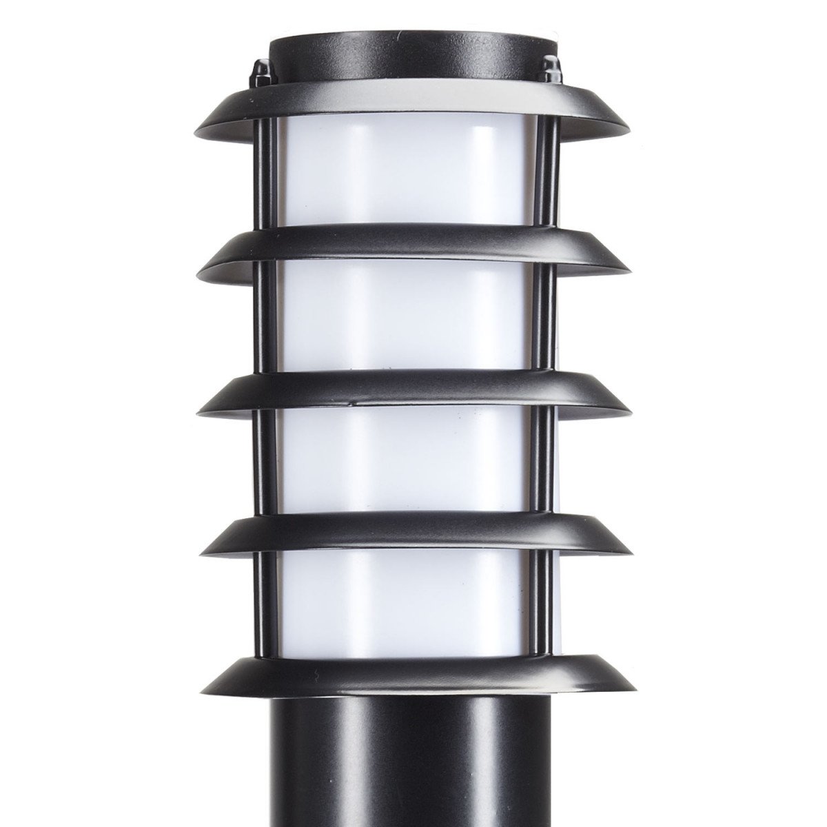 Stijlvolle tuinlamp met melkglas voor sfeervolle verlichting, Soll 2 Zwart