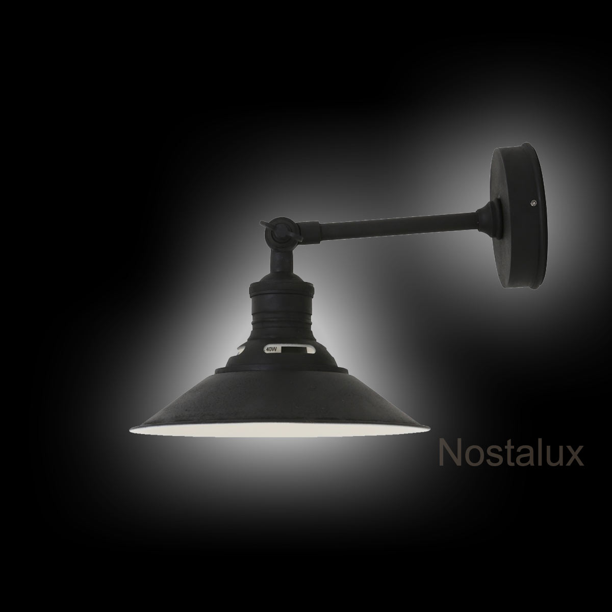 Wandlamp Kensington Antiek Zwart