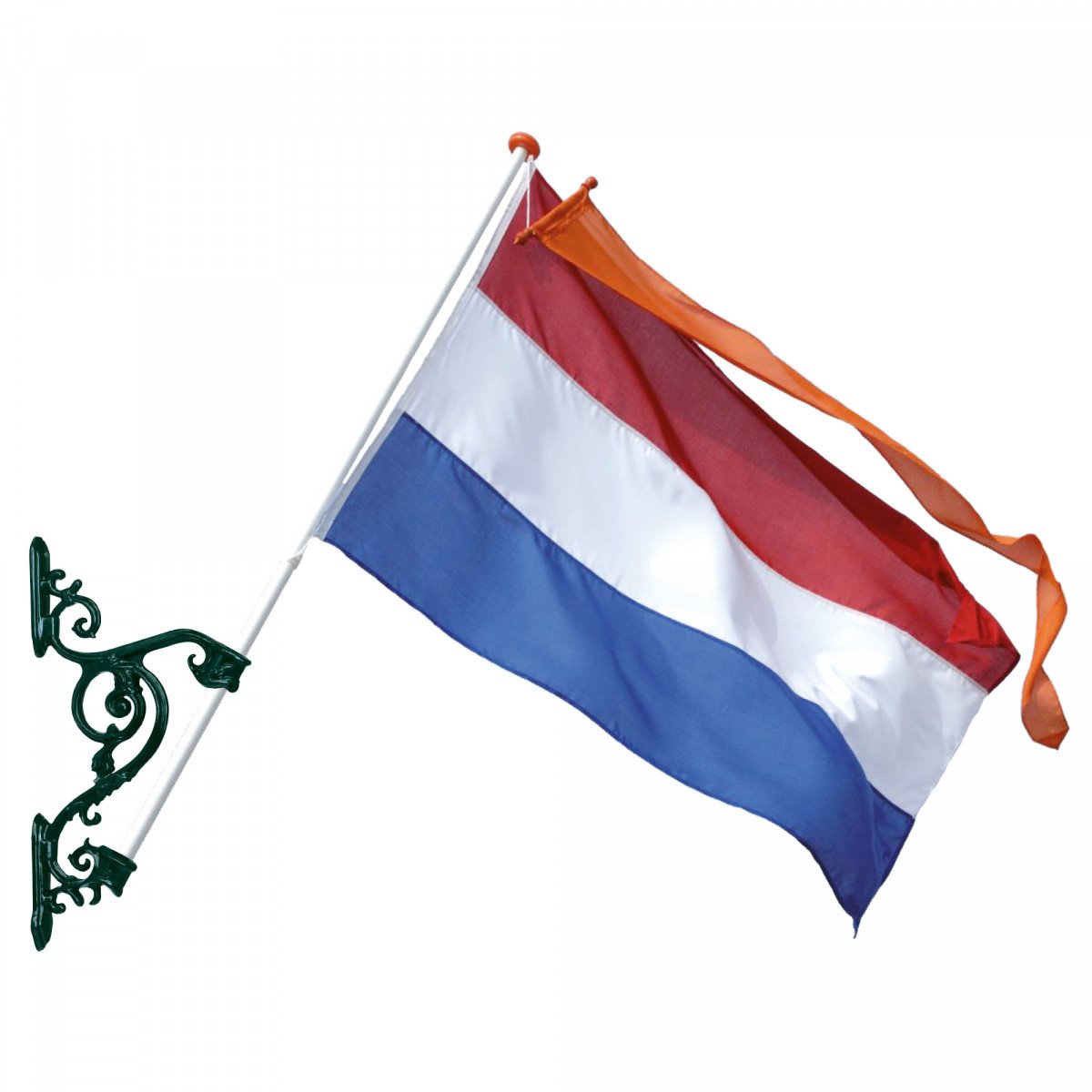 Landelijke geveldecoratie- vlaggenstokhouder groot brons- officieel KS kwaliteitsproduct- handmade