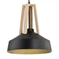 hanglamp basic wood zwart officiele site ks verlichting