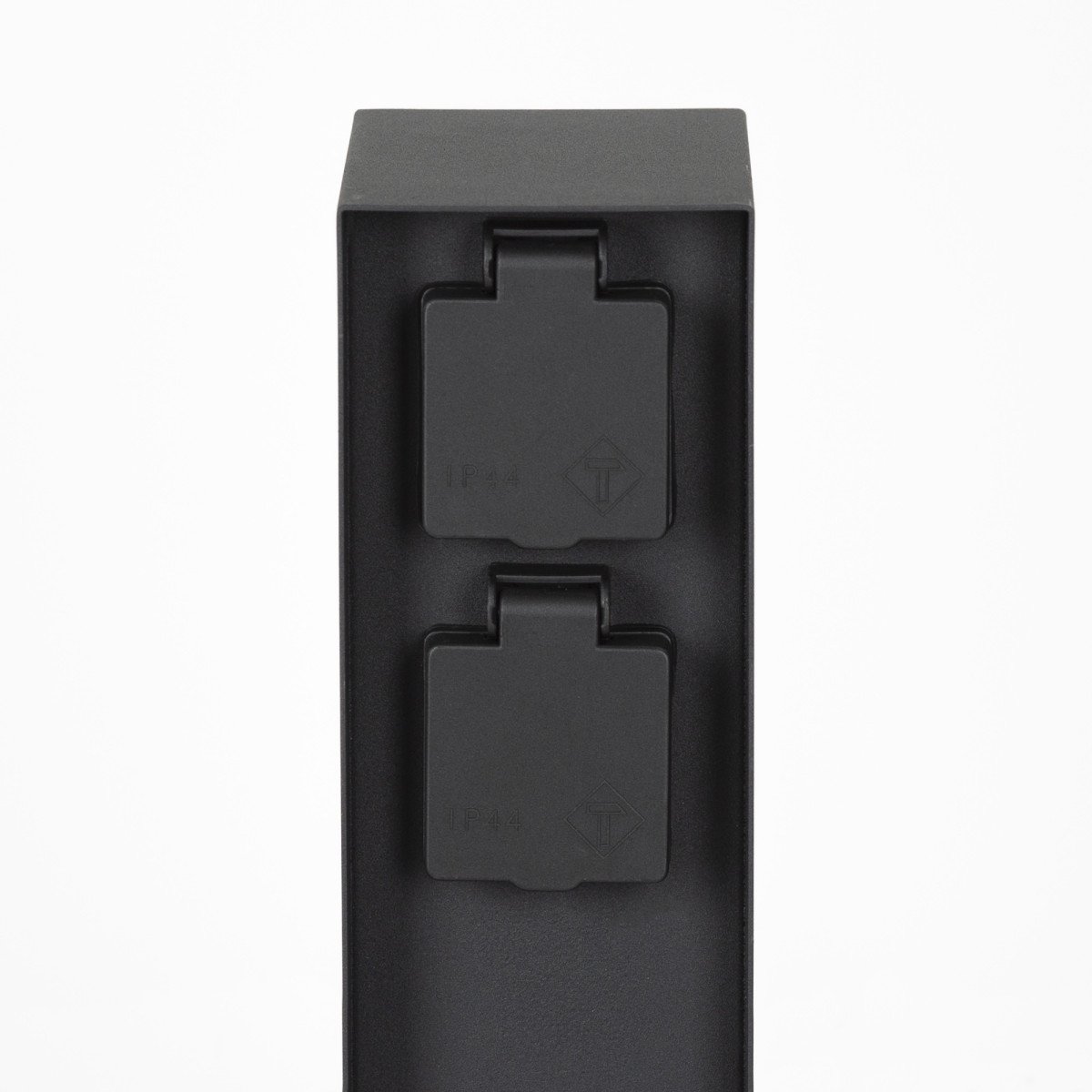 Buitenstopcontact 2 Zijden Enkel (2x) Op 30cm Zuil Zwart IP44 – Tuincontactdoos – Stekkerverdeler Buiten | Sfeervolle Tuinverlichting
