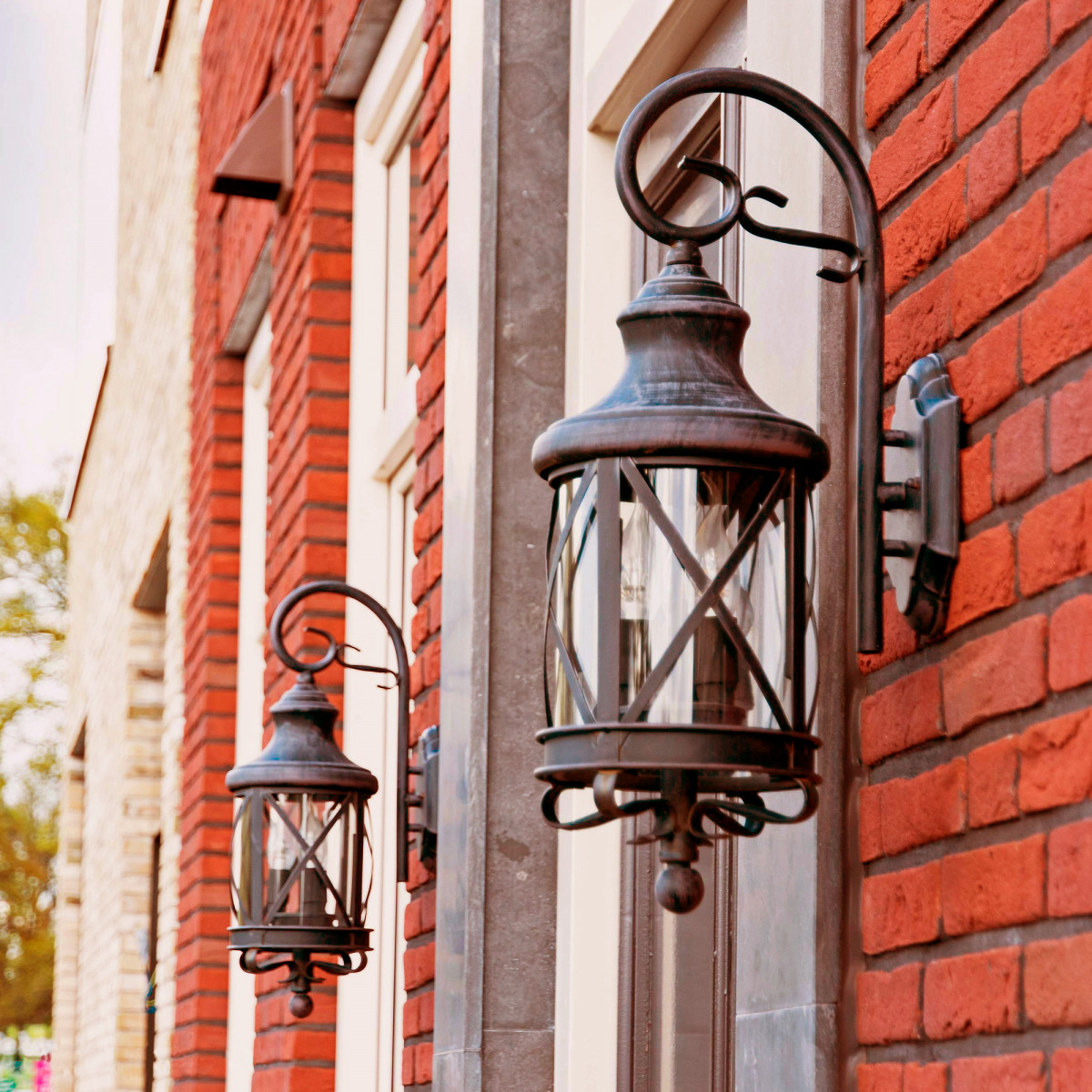 buitenlamp romantica rustiek bruine muurlamp voor buiten in een klassiek landelijke stijl van KS Verlichting