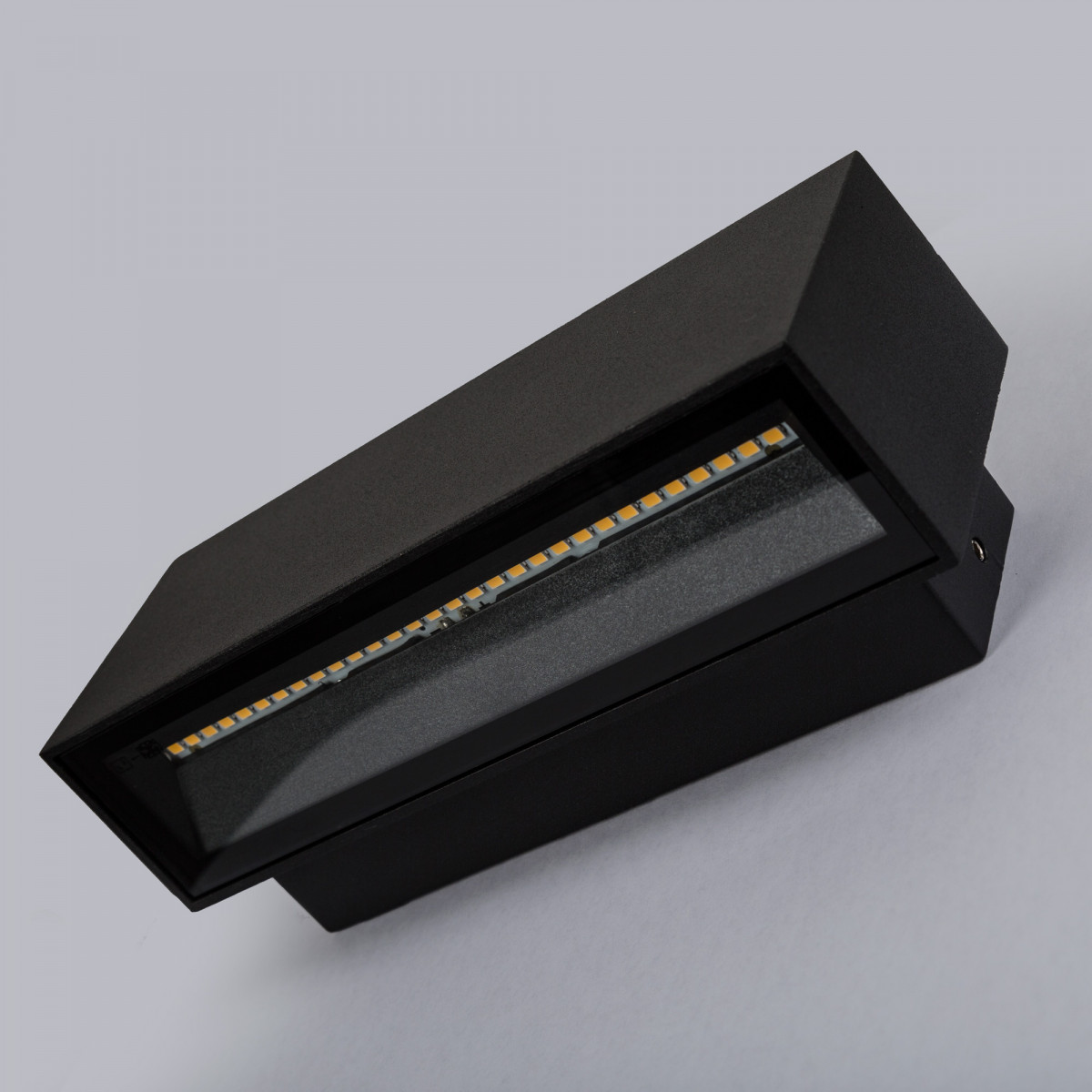 Muurspot Segment medium, LED gevelverlichting, up and downlighter, zwart