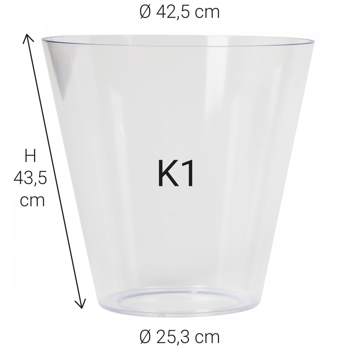 Kunststof glas K1