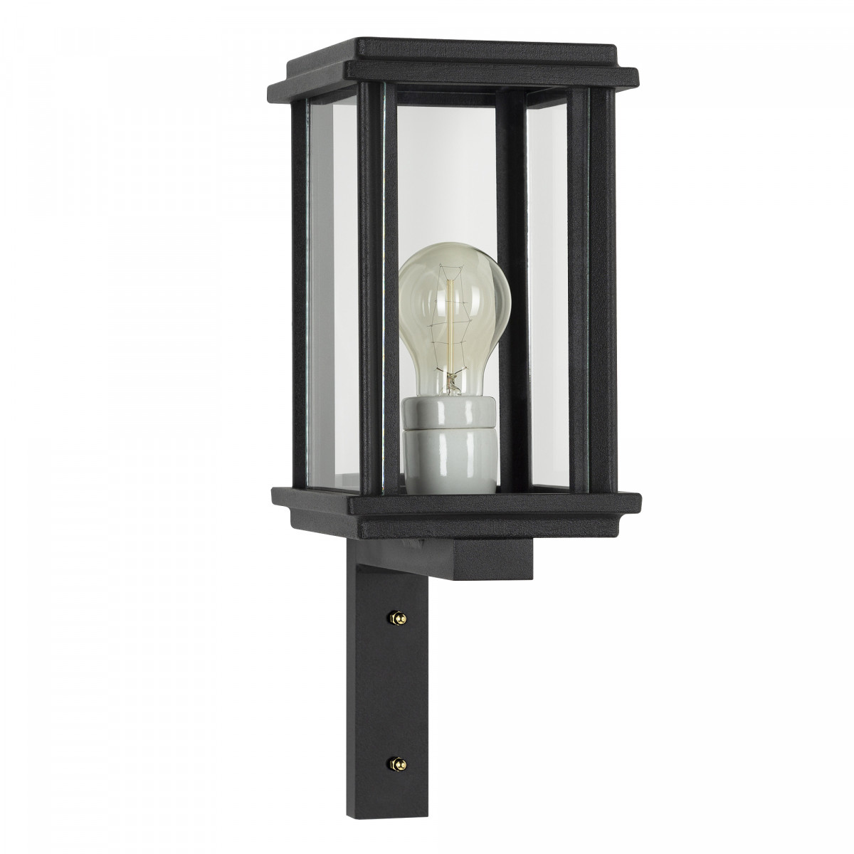 Buitenlamp strak klassiek van KS Verlichting de wandlamp Capital S op steun zwart
